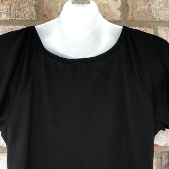 AB STUDIO DIAGONAL TIERED RUFFLED BLACK TOP - Picture 11 of 15